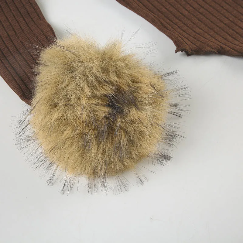 Aurora Faux Fur Halter Top