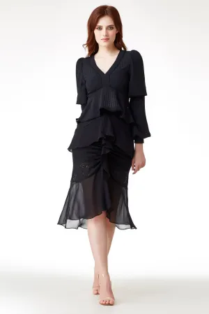 AW'18 Ruffle Mermaid Skirt - Black