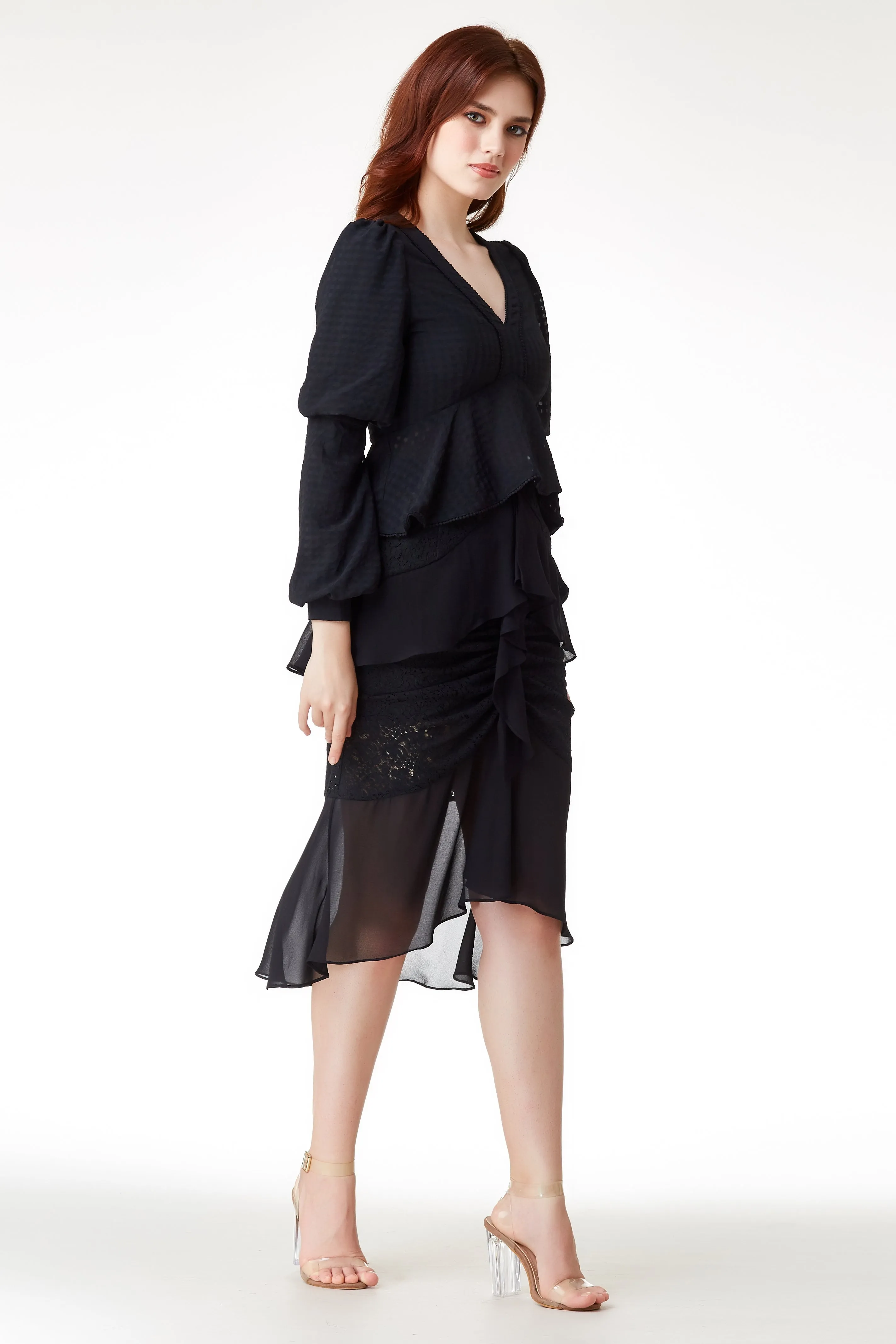 AW'18 Ruffle Mermaid Skirt - Black