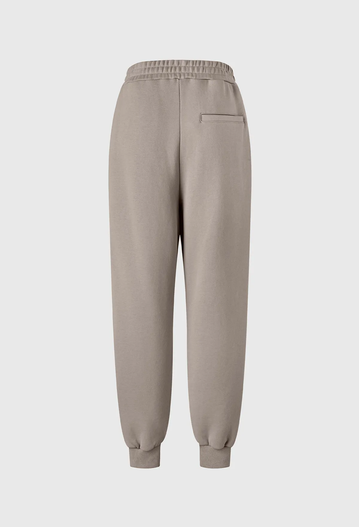 Basic R Zip-up Jogger Pants In Moca Beige