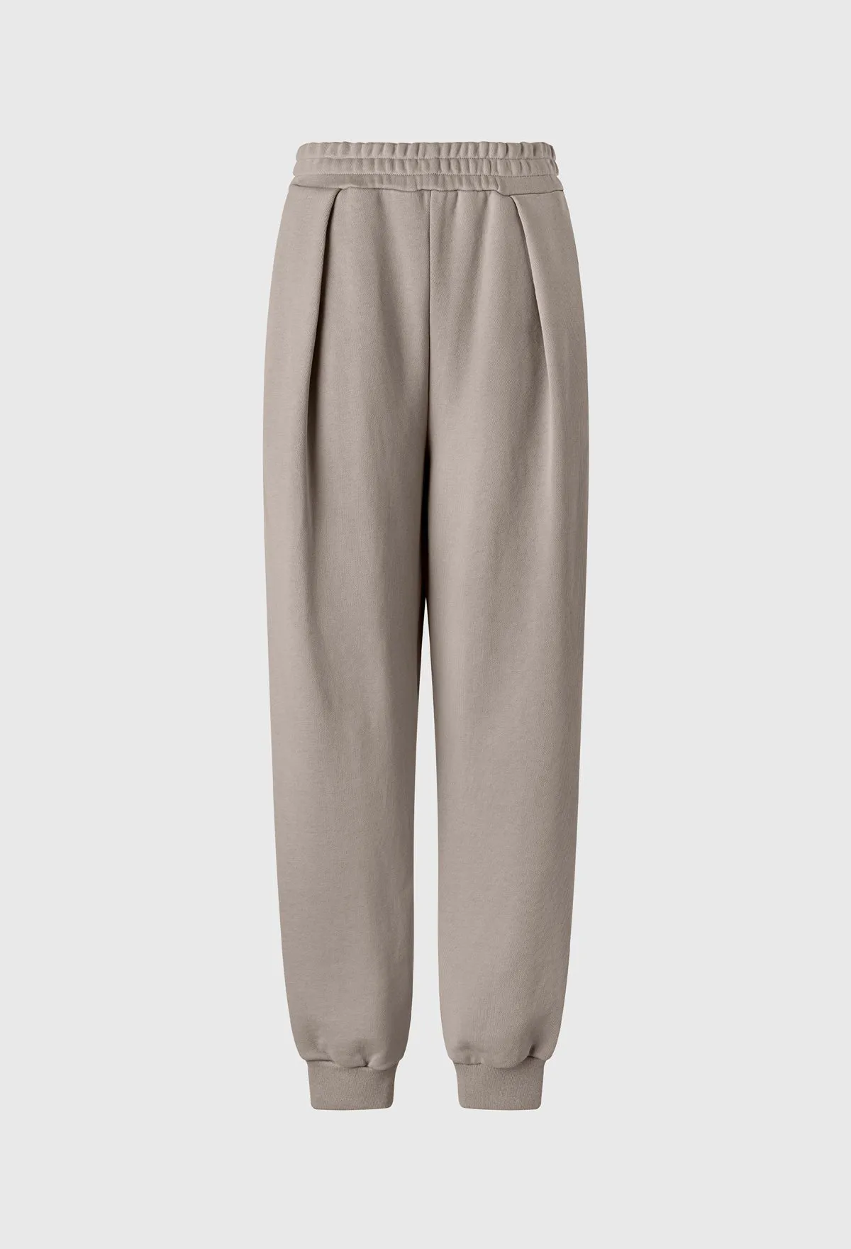 Basic R Zip-up Jogger Pants In Moca Beige