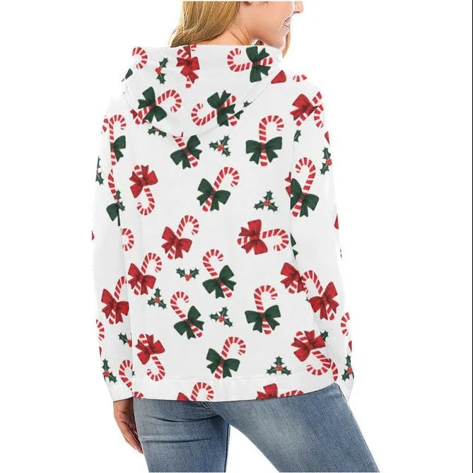 Candy Cane Cozy Hoodie for Women (USA Size)