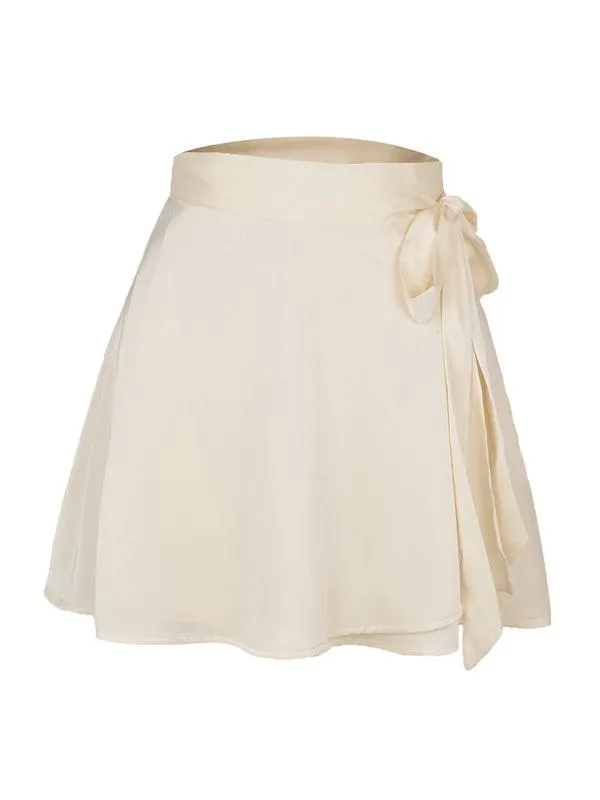 Chic Satin Wrap Mini Skirt for Fashion-Forward Women