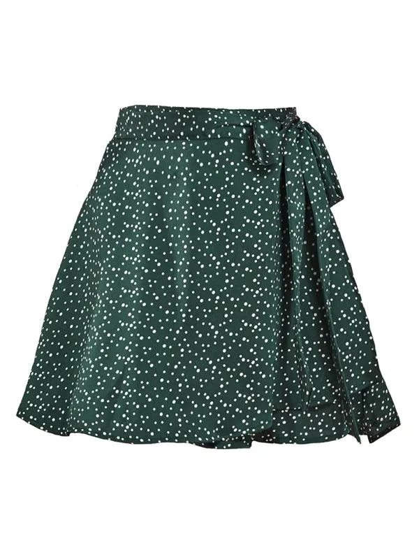 Chic Satin Wrap Mini Skirt for Fashion-Forward Women
