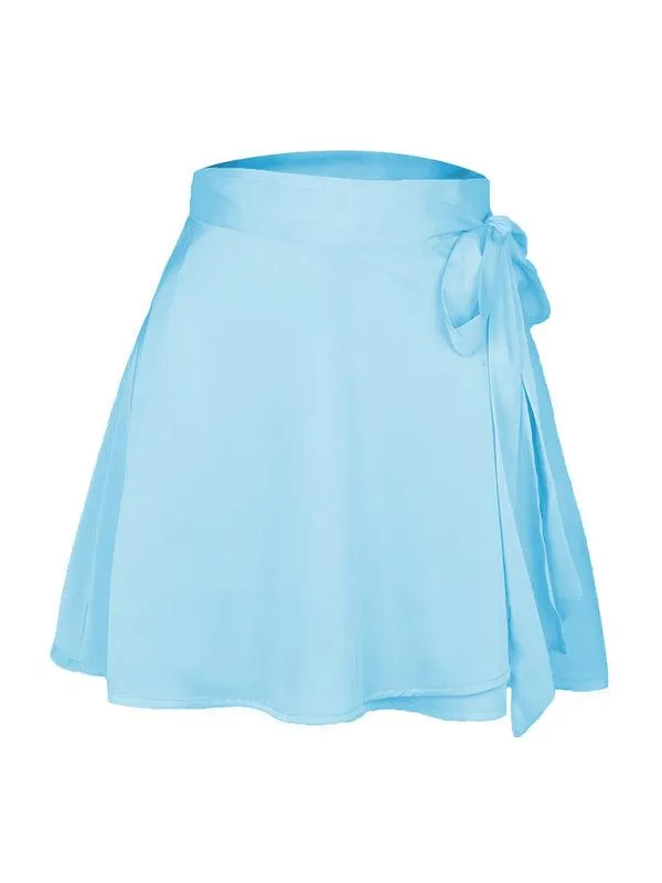 Chic Satin Wrap Mini Skirt for Fashion-Forward Women