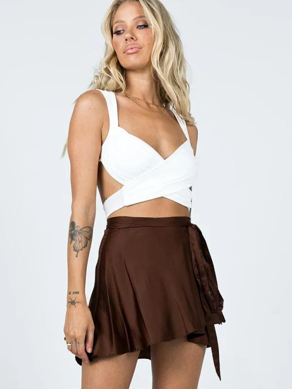 Chic Satin Wrap Mini Skirt for Fashion-Forward Women