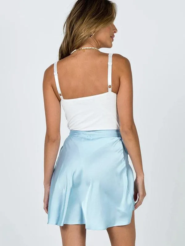 Chic Satin Wrap Mini Skirt for Fashion-Forward Women