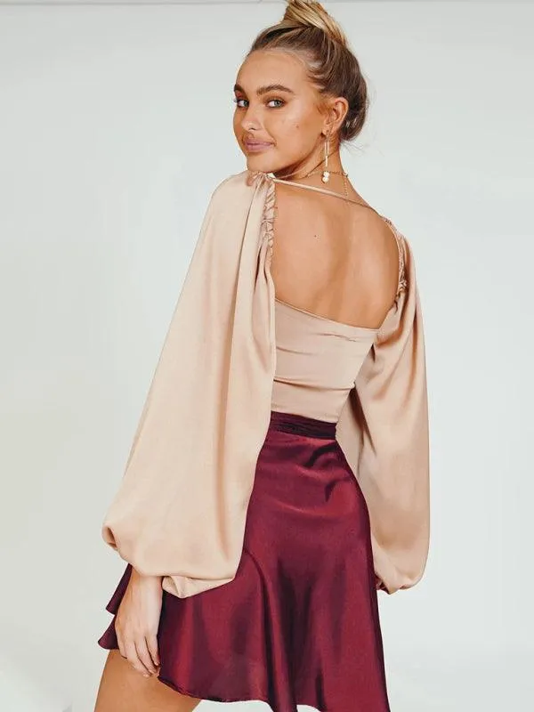 Chic Satin Wrap Mini Skirt for Fashion-Forward Women