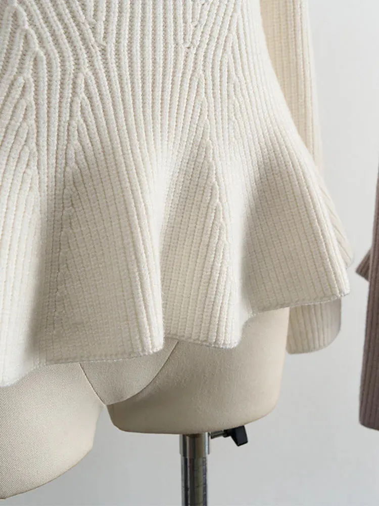 Girlary High Quality Knitted Pullovers Gyaru Autumn Winter Off Shoulder Slash Neck Sweater Tide Solid Jumper Formal Occasion High Street
