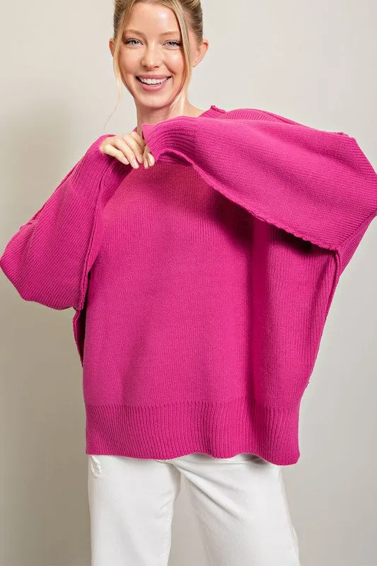 Kiki Long Sleeve Ribbed Sweater