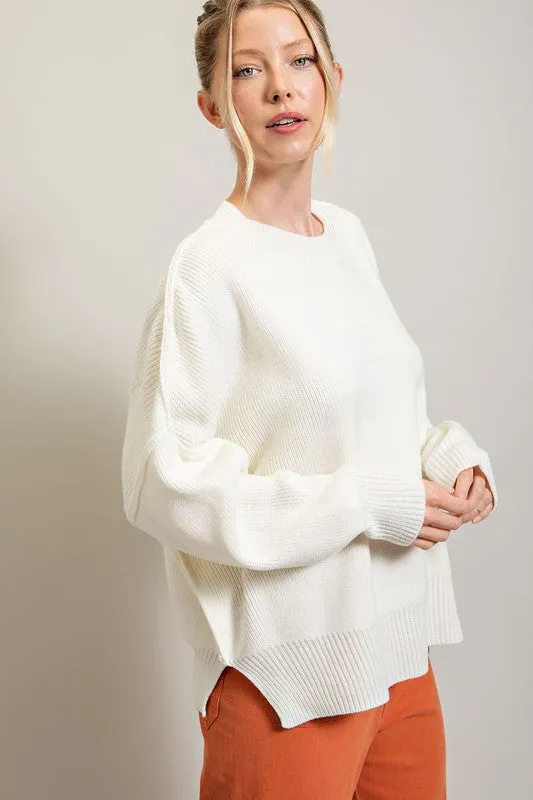 Kiki Long Sleeve Ribbed Sweater