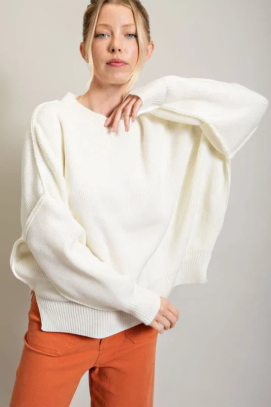 Kiki Long Sleeve Ribbed Sweater