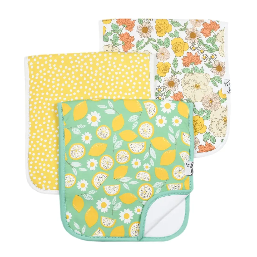 Lemon Burp Cloth Set