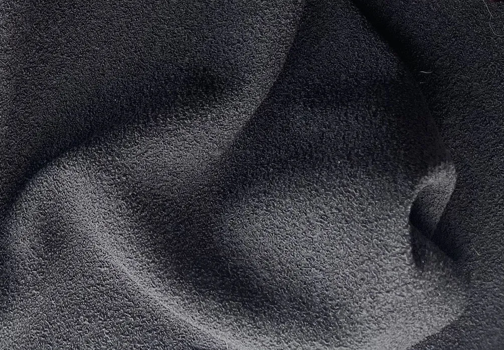 Lighter Couture Coal Black Wool Blend Bouclé (Made in Italy)