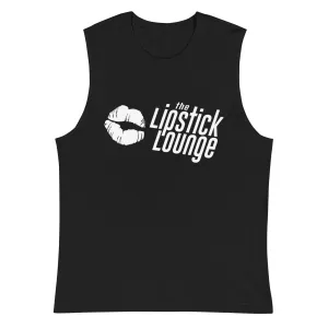 Lipstick Lounge White/Black Logo Muscle Shirt