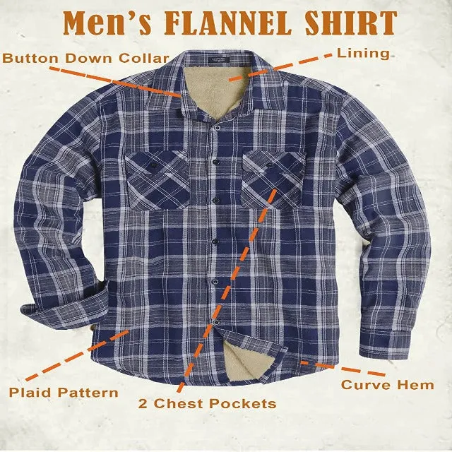 Men's Long Sleeve Flannel Shirt Jacket