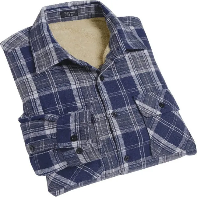 Men's Long Sleeve Flannel Shirt Jacket