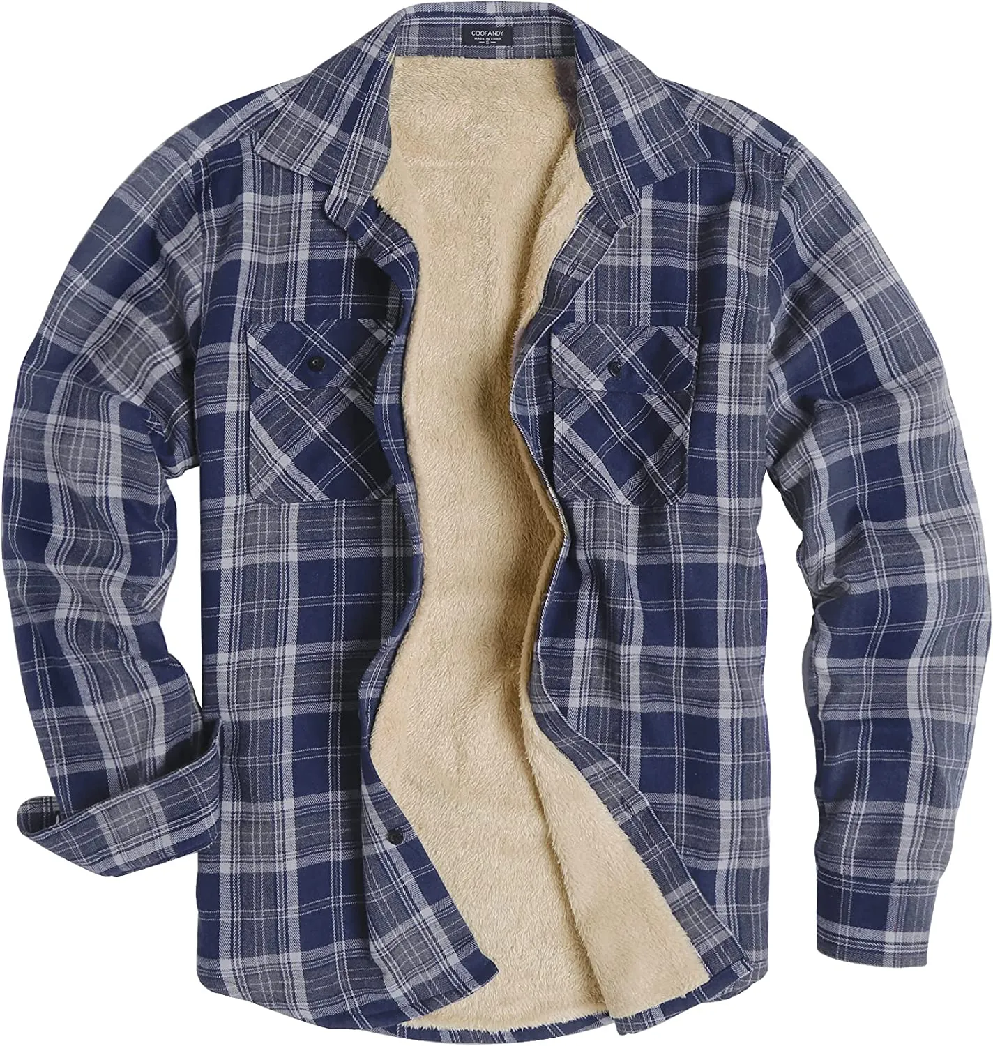 Men's Long Sleeve Flannel Shirt Jacket