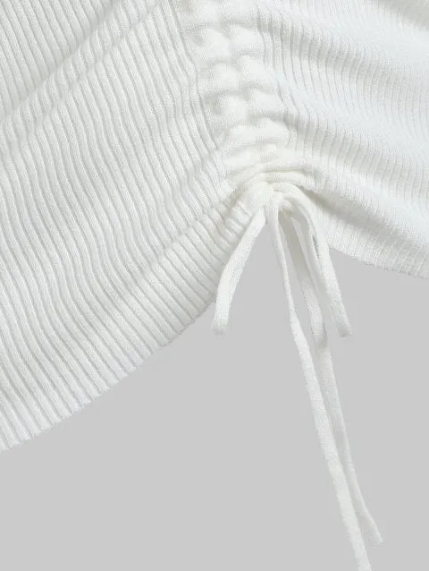 Modern Shoulder Ruched Sweater