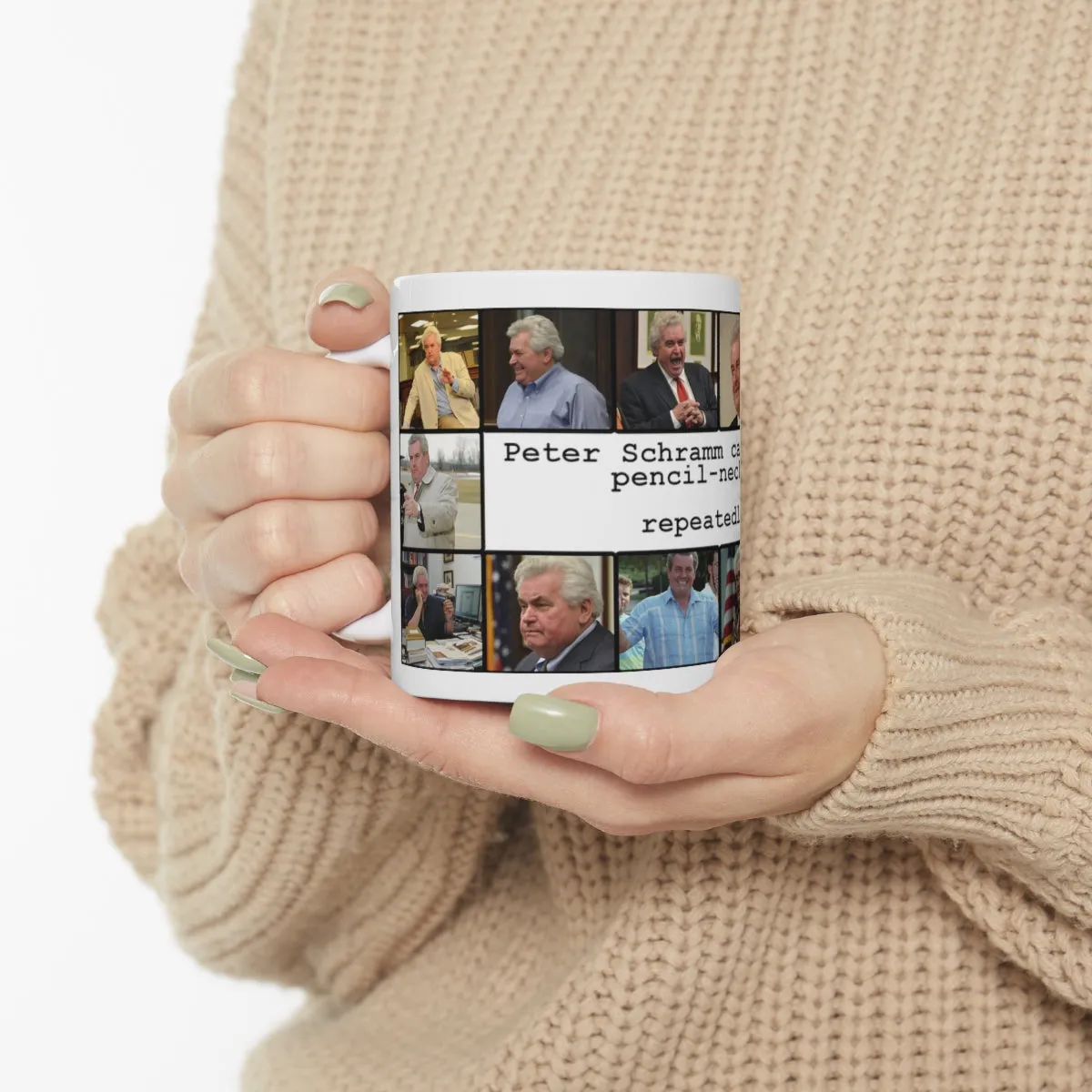 Pencil-neck Ceramic Mug