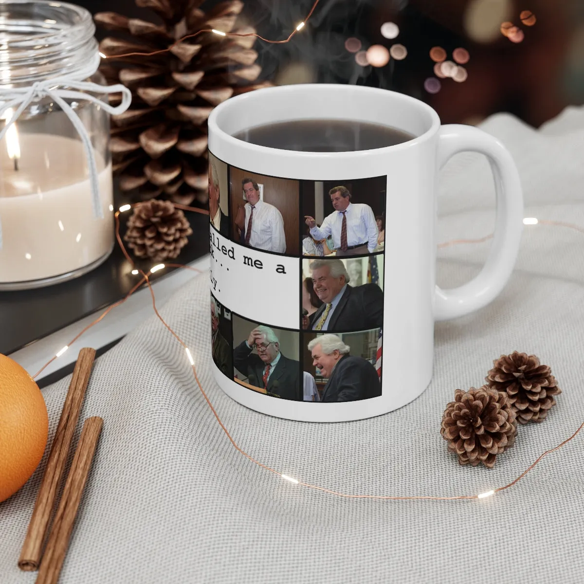 Pencil-neck Ceramic Mug