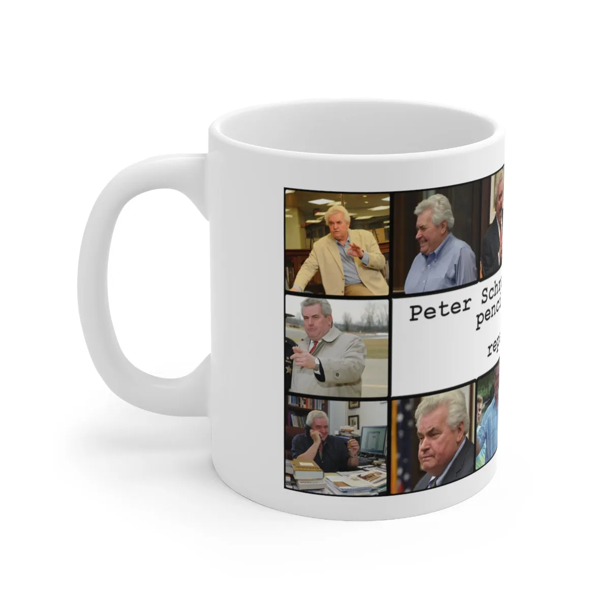 Pencil-neck Ceramic Mug