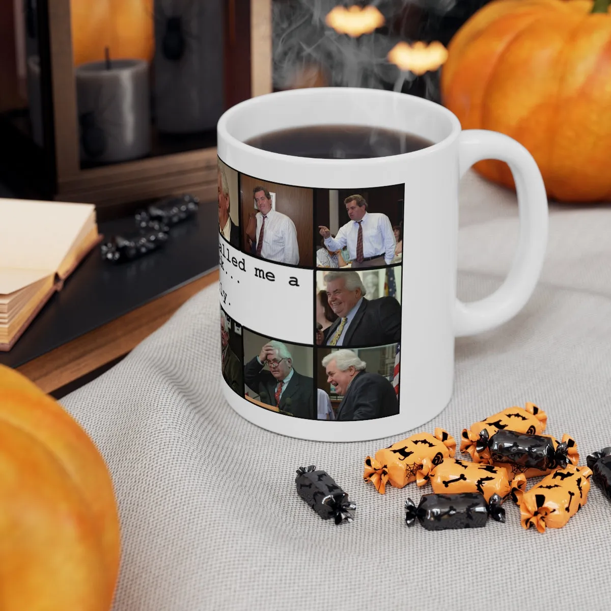 Pencil-neck Ceramic Mug
