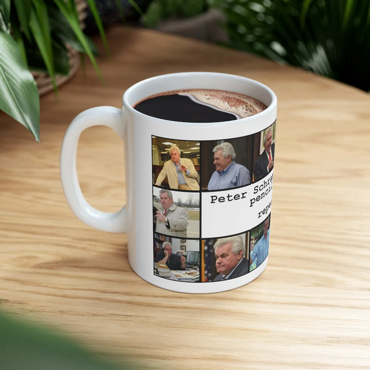 Pencil-neck Ceramic Mug