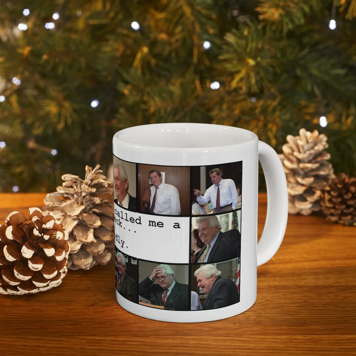Pencil-neck Ceramic Mug