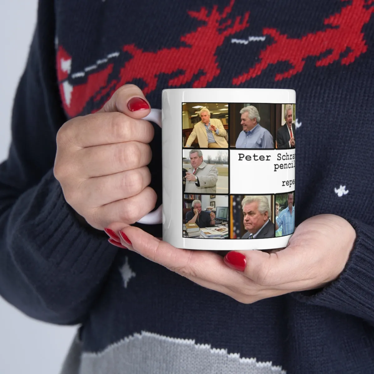 Pencil-neck Ceramic Mug