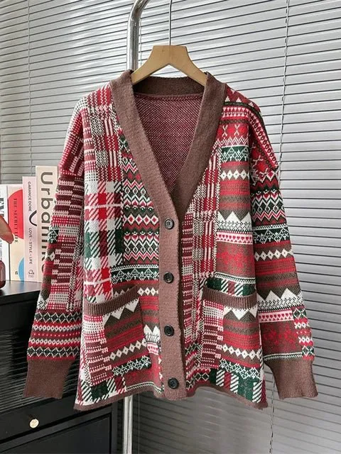 Pre Order:  Festive Loose Knit Jacket