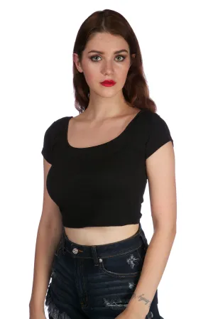 Short cap sleeve criss-cross top cotton spandex (Medium, Coral)