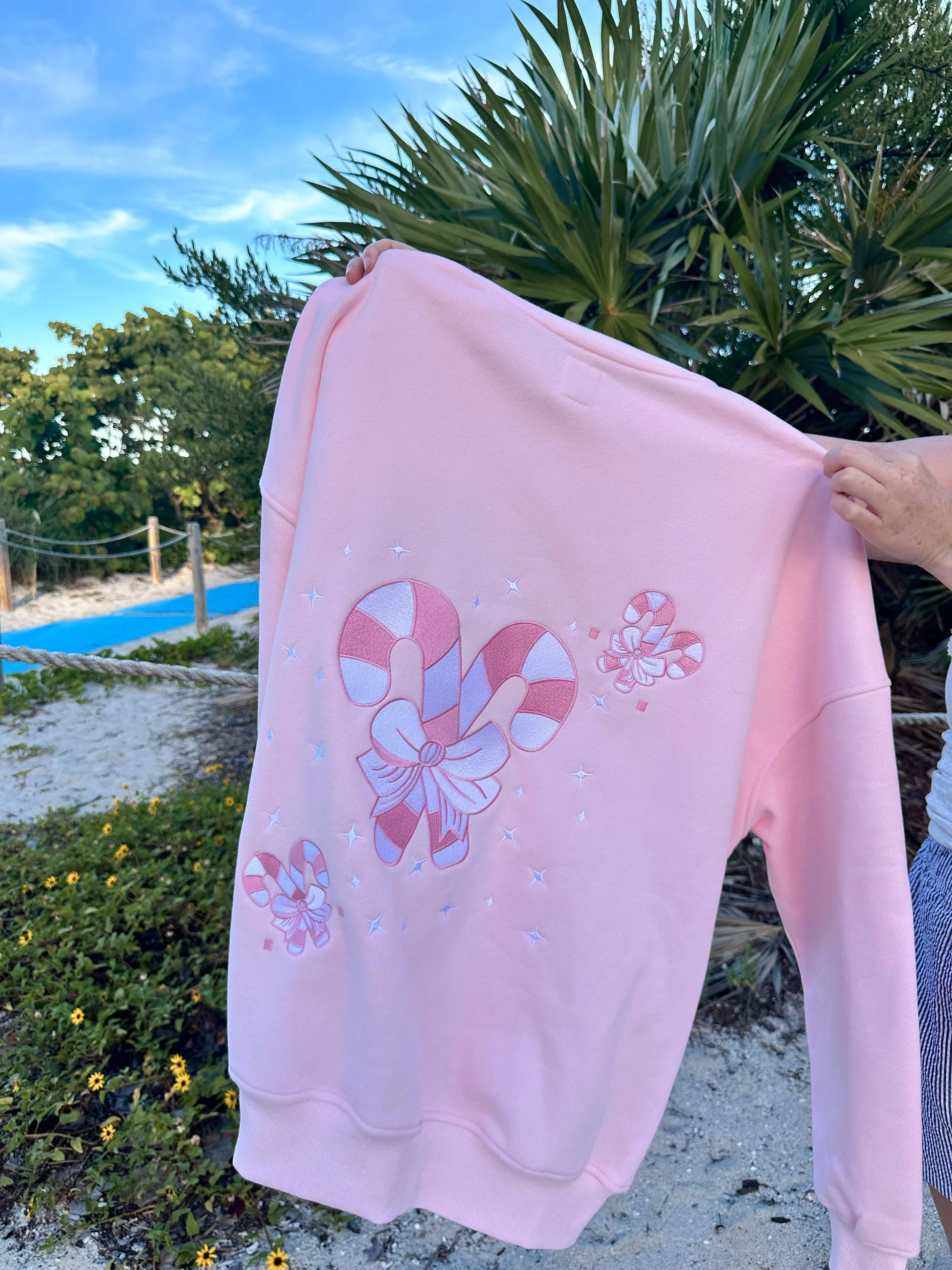 Sunkissed Coconut Candy Cane Wonderland Sweatshirt