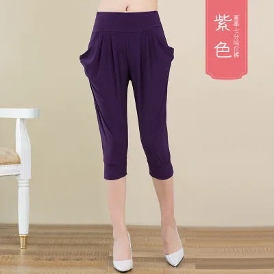 Thin Women Cropped Plus Size Loose Casual Pants