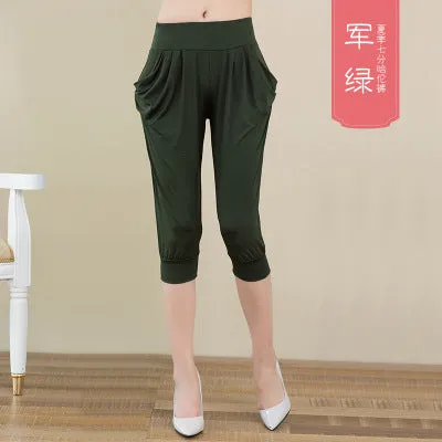 Thin Women Cropped Plus Size Loose Casual Pants
