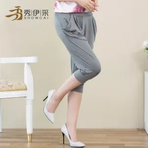 Thin Women Cropped Plus Size Loose Casual Pants
