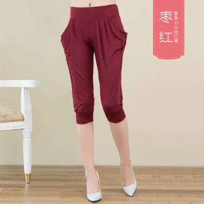 Thin Women Cropped Plus Size Loose Casual Pants