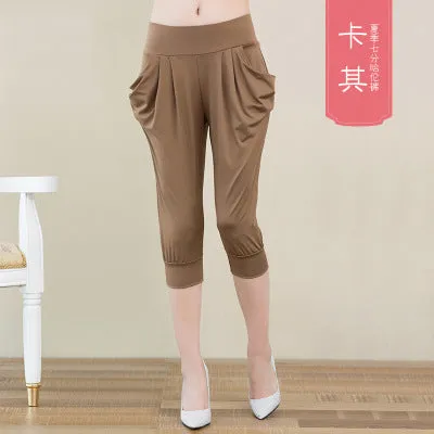 Thin Women Cropped Plus Size Loose Casual Pants
