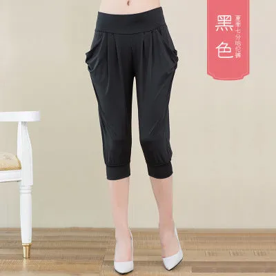 Thin Women Cropped Plus Size Loose Casual Pants