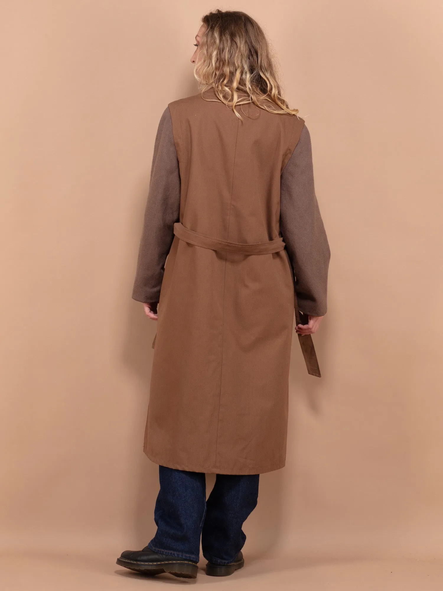 Vintage 00's Women Wool Blend Coat in Brown