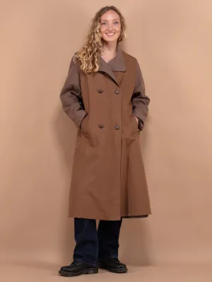 Vintage 00's Women Wool Blend Coat in Brown