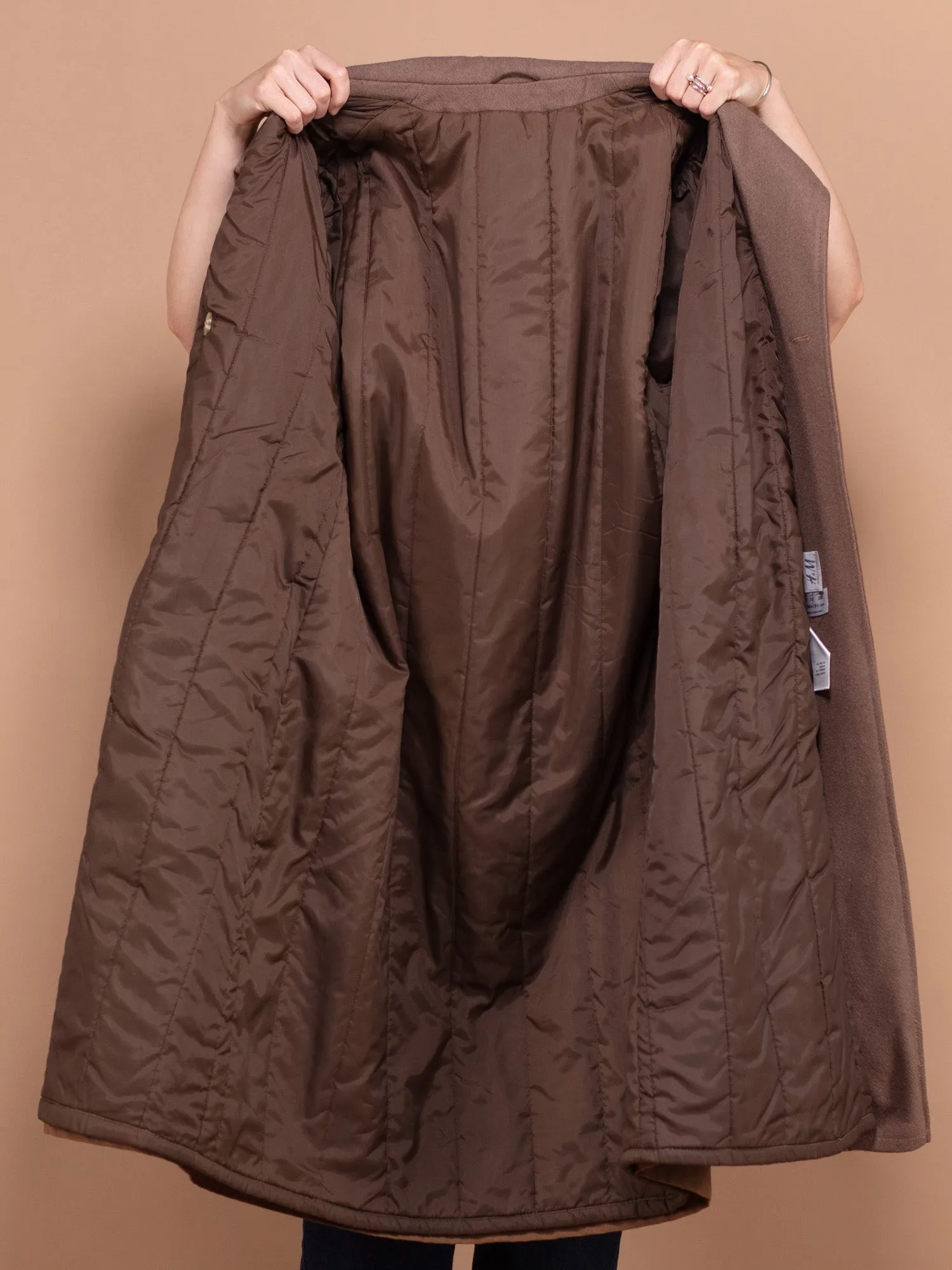 Vintage 00's Women Wool Blend Coat in Brown